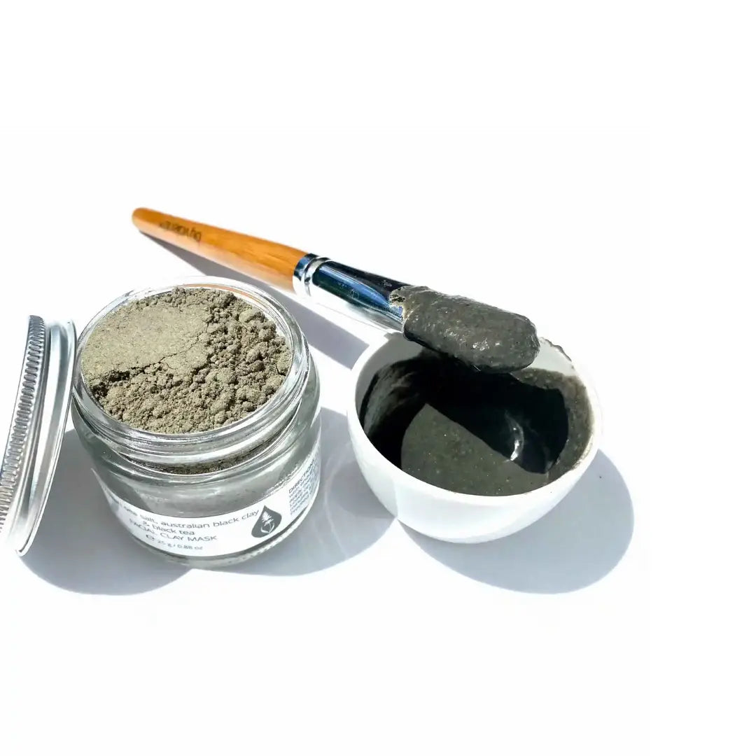 Skin Purifying By Valenti Organics Hawaiian Sea Salt, Australian Black Clay & Black Tea Natural Skincare Facial Clay Mask